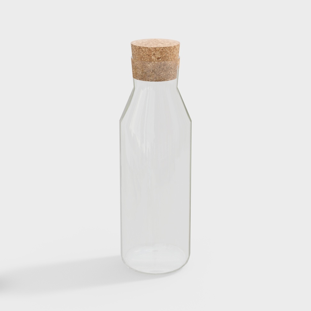 "IKEA 365+蓋子玻璃水瓶透明玻璃，軟木1升"