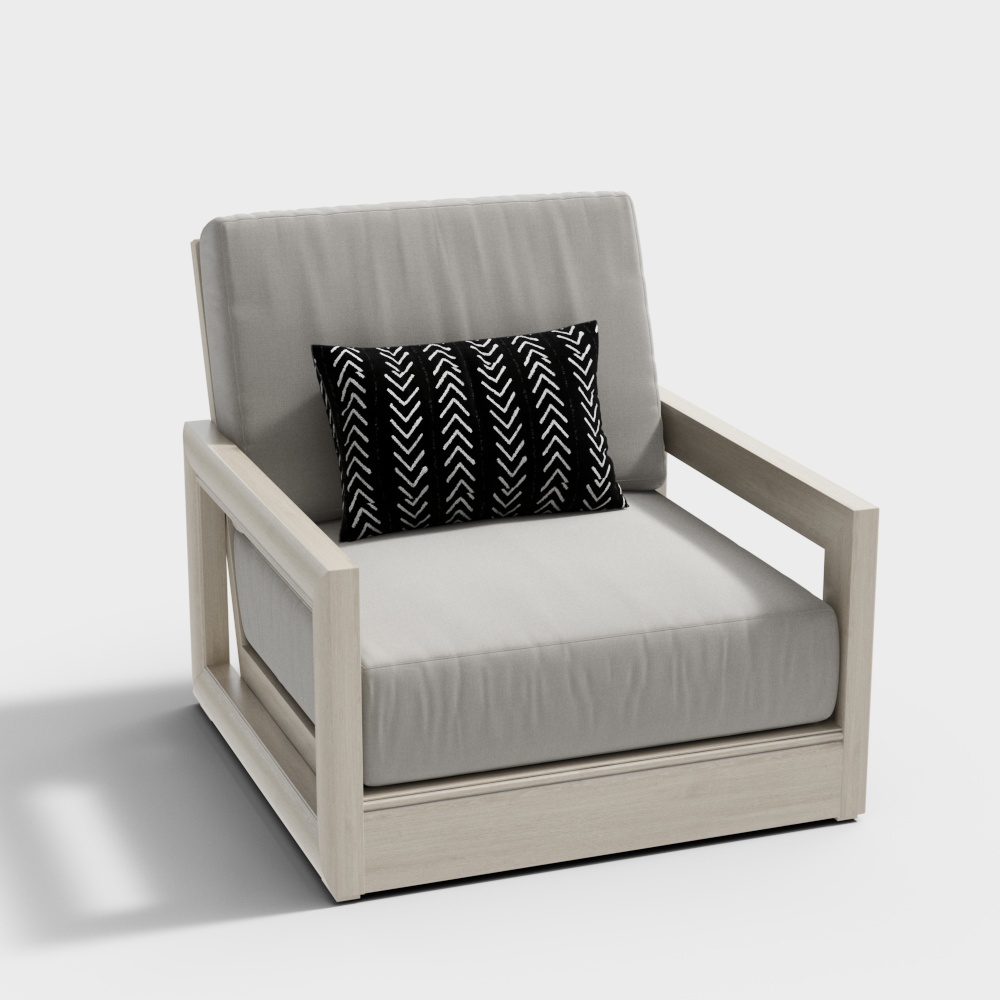 Urban Corner Sofa 3D Model – Low-Poly Modern Design