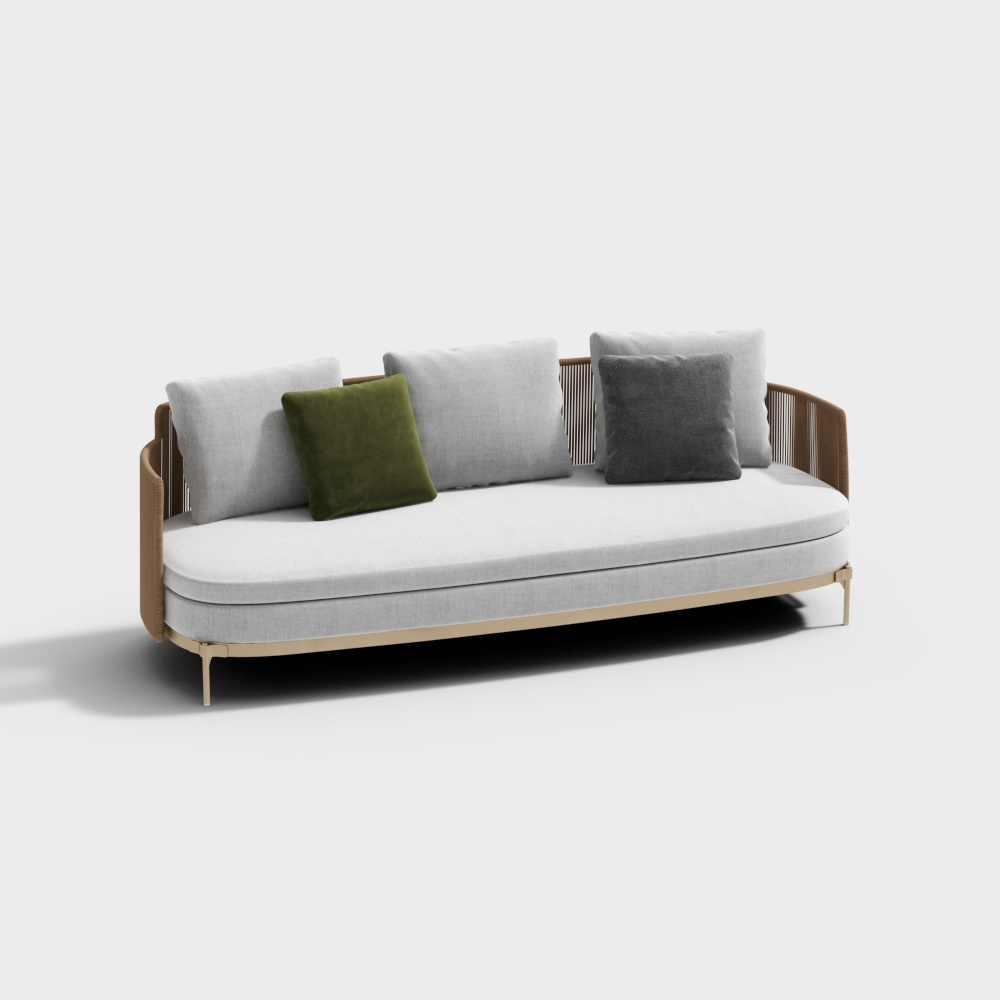 Stylish Minimalist Sofa 3D Model – Scandinavian Design