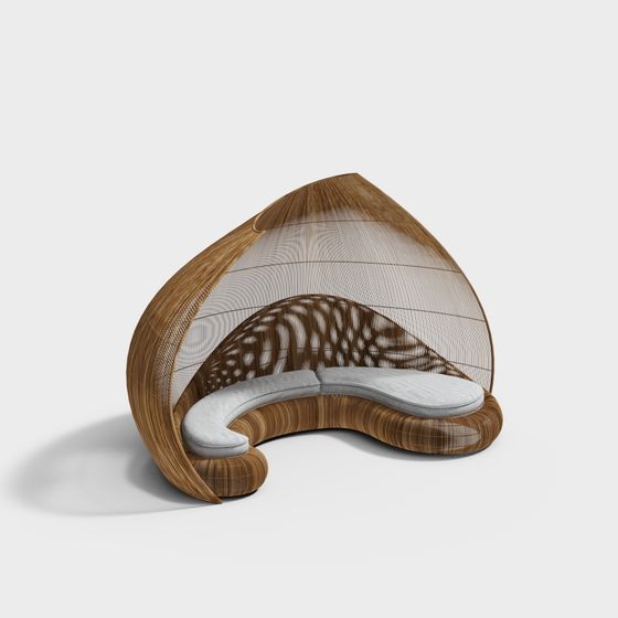 Canapé d'extérieur en forme de châtaigne moderne