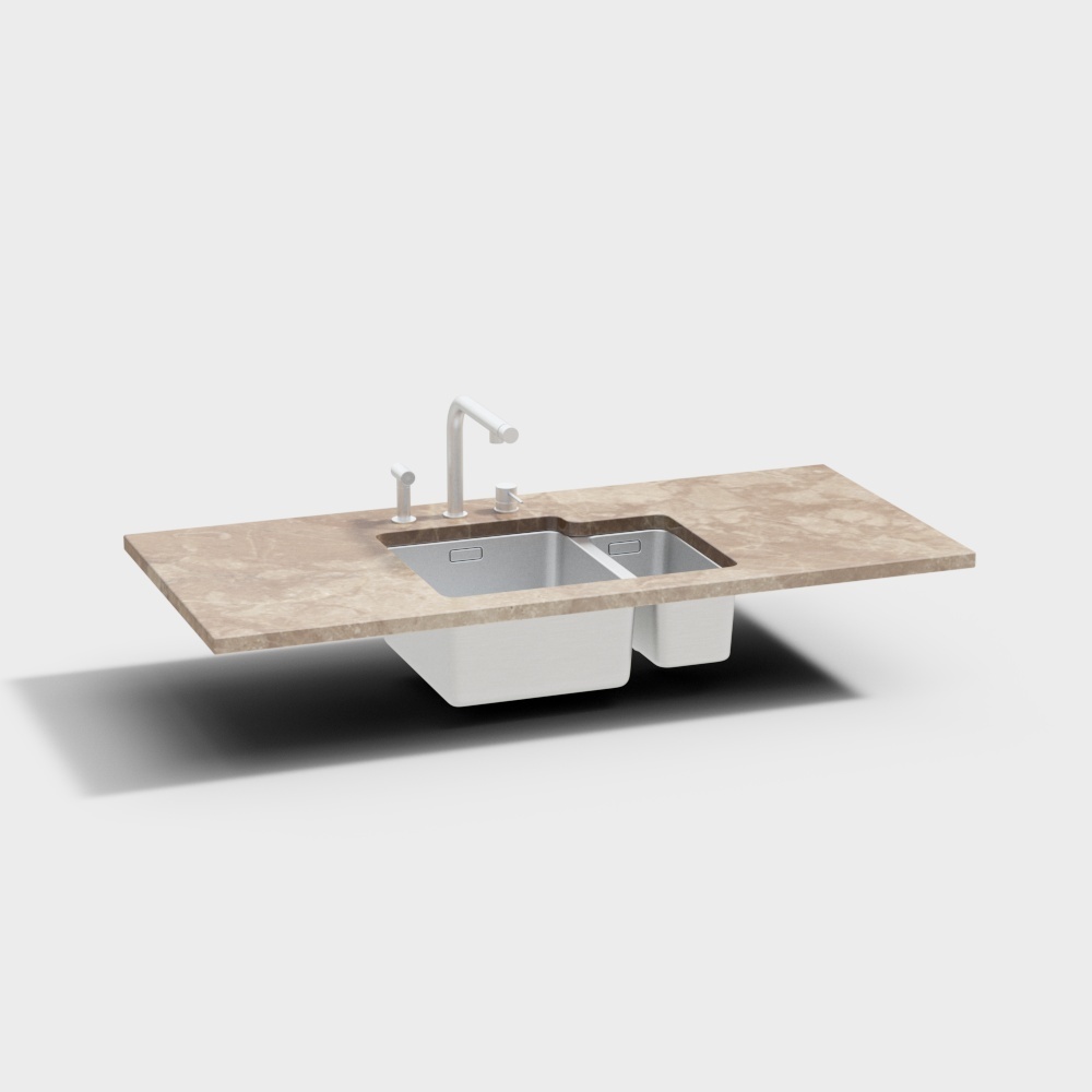 モダン洗面台ダークイエロー