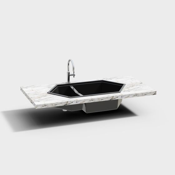Marble Kitchen Sink 3D model
