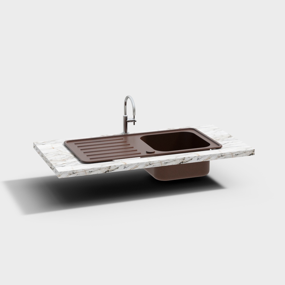 Modern sink washbasin marble coffee color