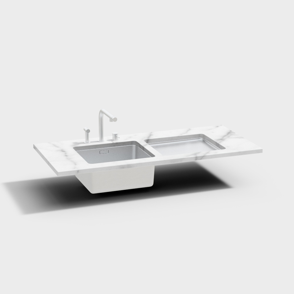 Modern washbasin gray double