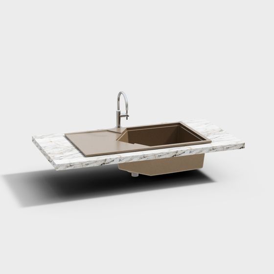 Évier en marbre jaune clair moderne