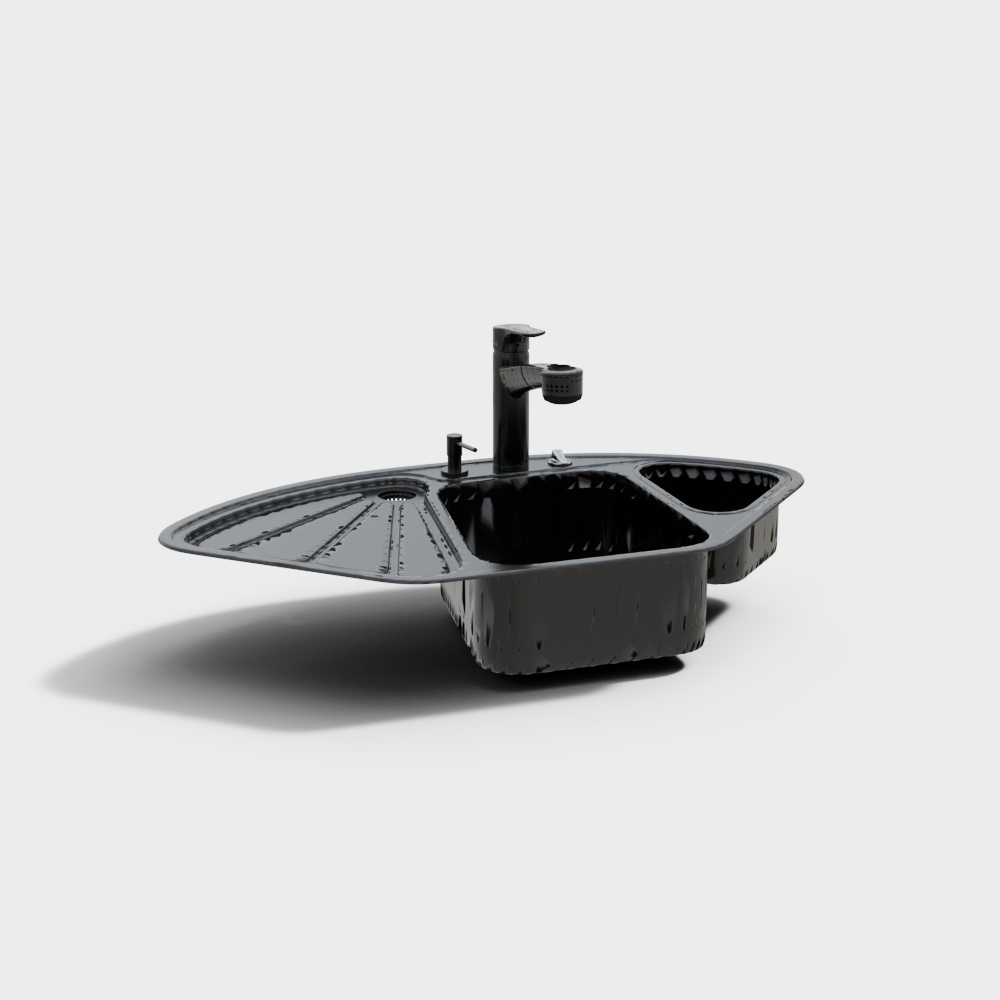 Modern stainless steel sink sink fan large