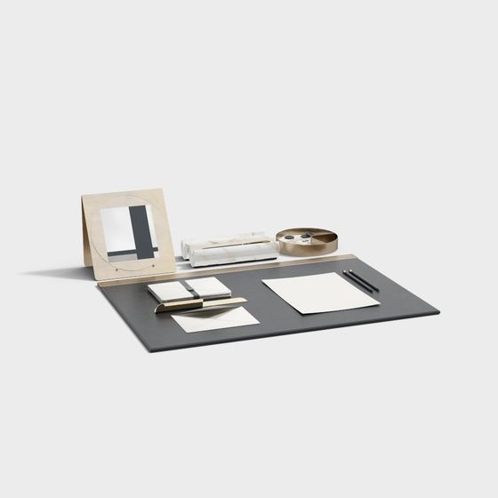 Modern Minimalist Office Desk 3D model