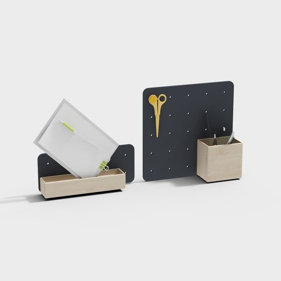 Creative Office Desk Accessories Set 3D model