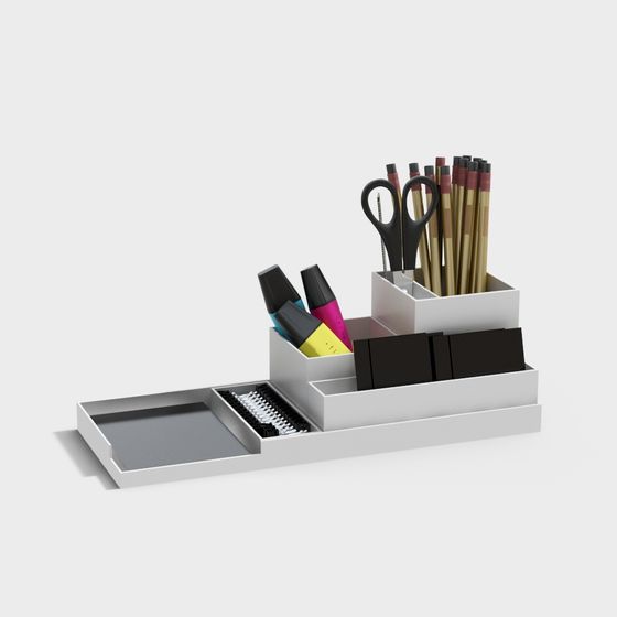 Multifunctional Office Storage Box 3D model