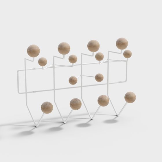 Perchero de hierro nórdico con gancho superficial