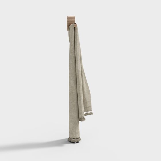 Scandinavian-Inspired Hanging Blanket Rack 3D model