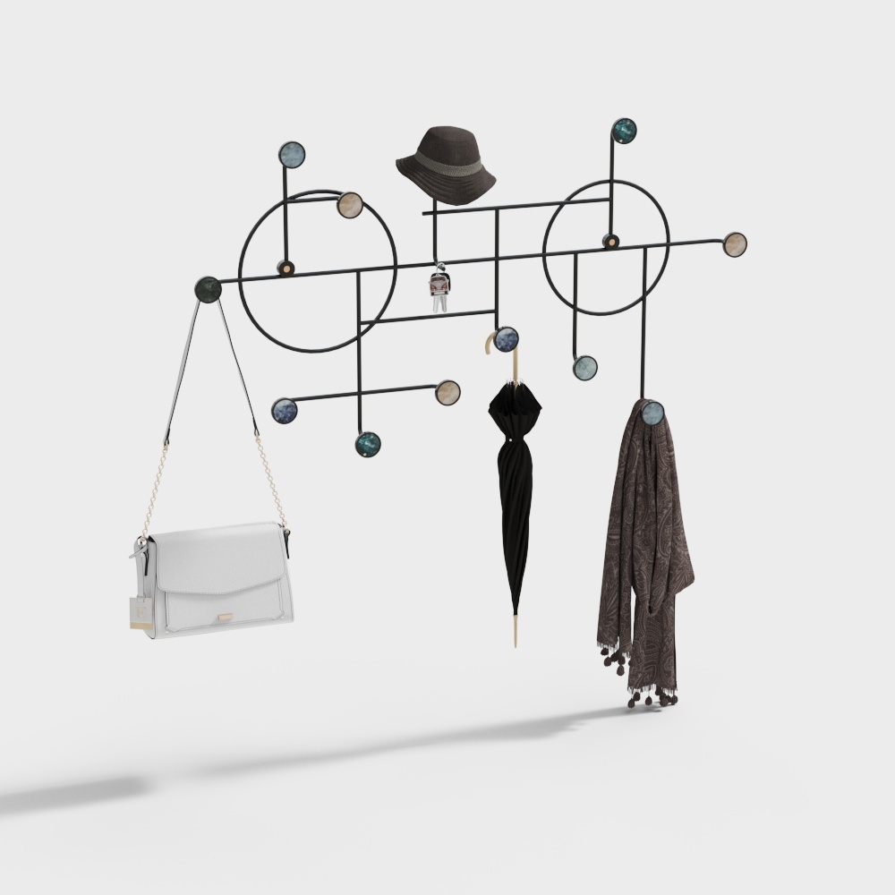 การตกแต่งด้วยตะขอรูปวงกลมใหญ่โมเดิร์น