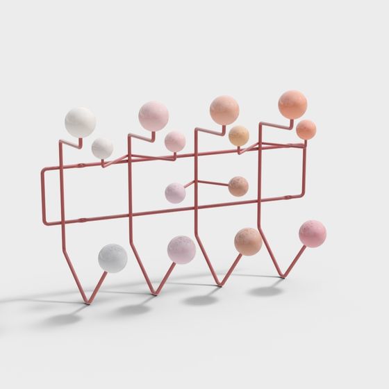 Móc treo áo sắt đỏ Bắc Âu