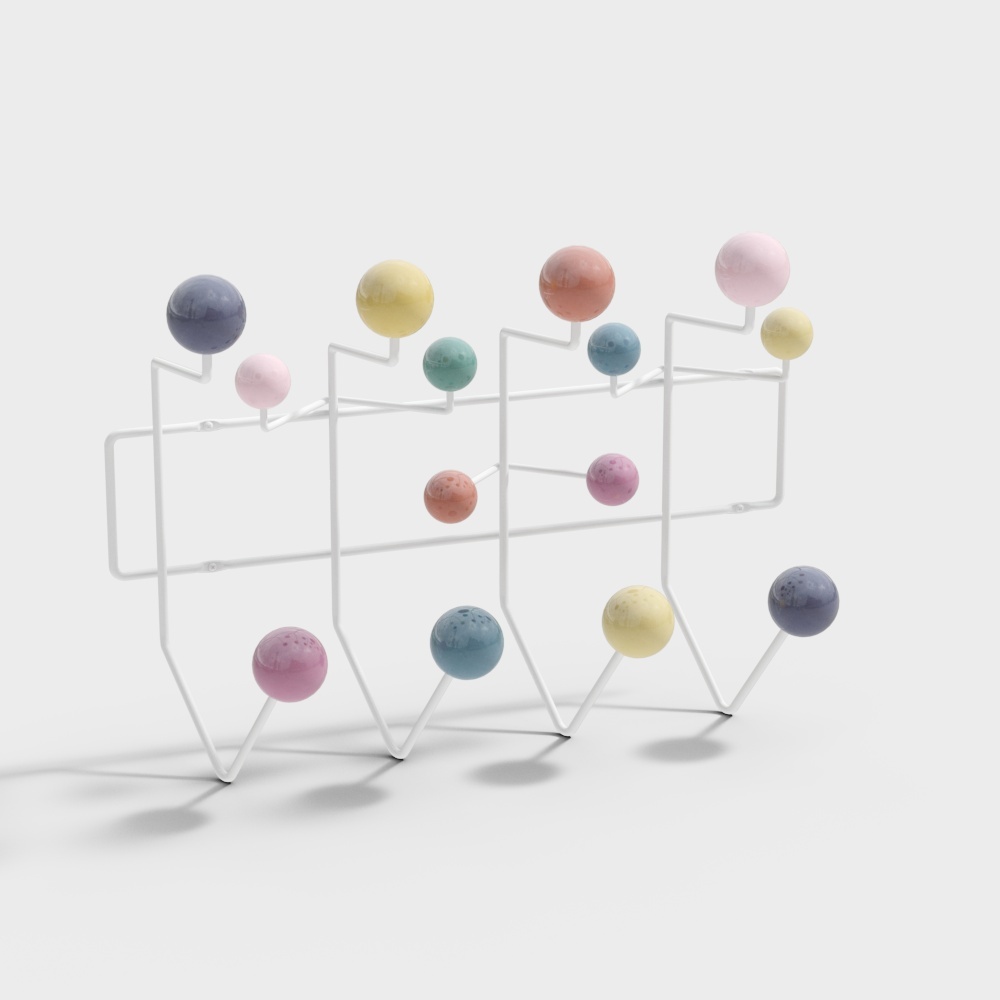 Nordic iron coat rack hook color