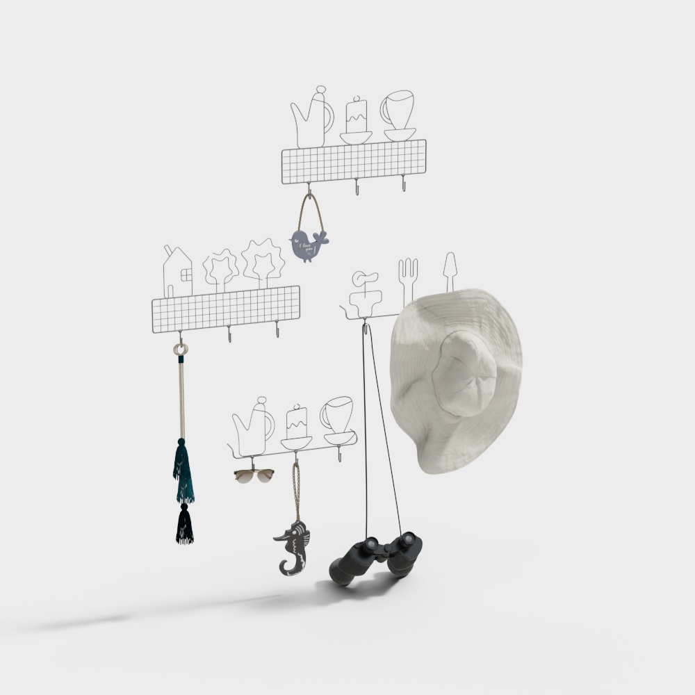 Móc treo mũ bằng kim loại hiện đại