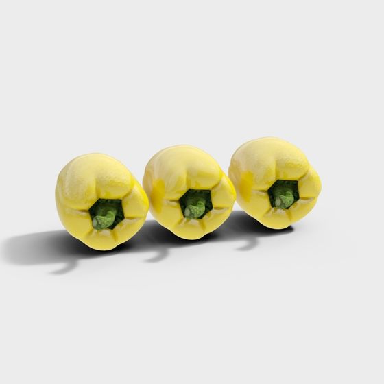 Vibrant Yellow Bell Pepper 3D model