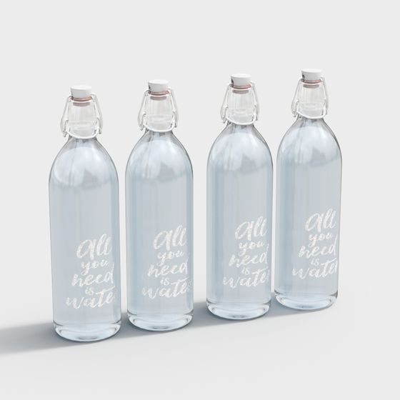 Water Bottles 3D model