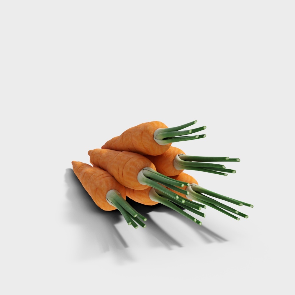 Vibrant Carrot 3D Model for Creative Projects