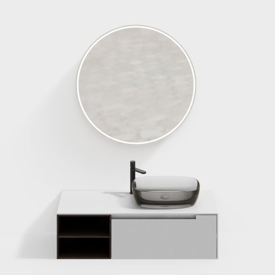 Minimalist Bathroom Vanity 3D model