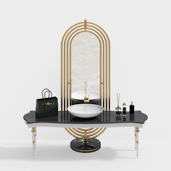 현대식 화장실 캐비닛