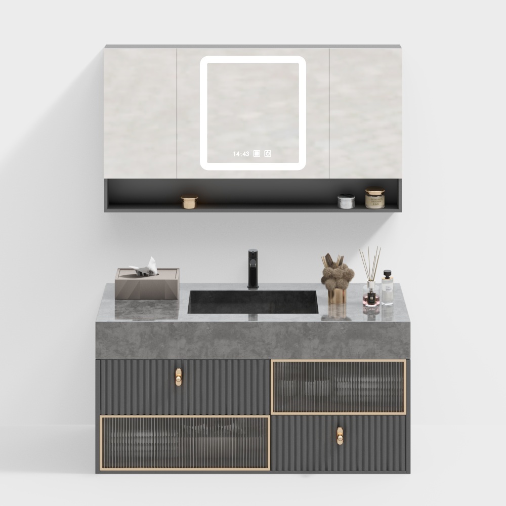 Modern Industrial Bathroom Cabinet 3D model