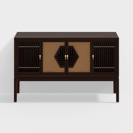 Elegant Low-Poly Cabinet 3D model for Modern Design