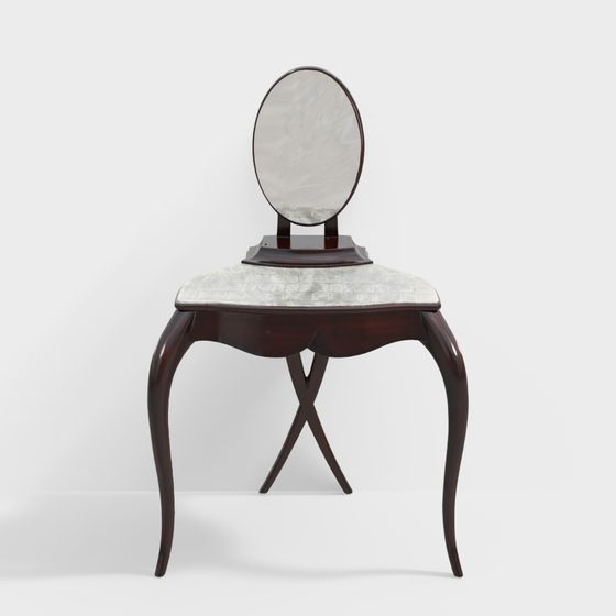 Elegant Vintage Dressing Table 3D Model for Creative Projects