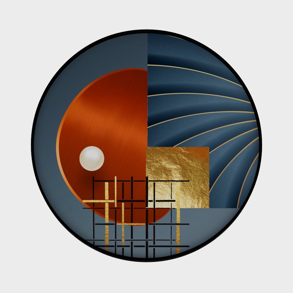 Dragonsmiths - Nordic Light Luxury Abstract Style - Round Decorative Paintings