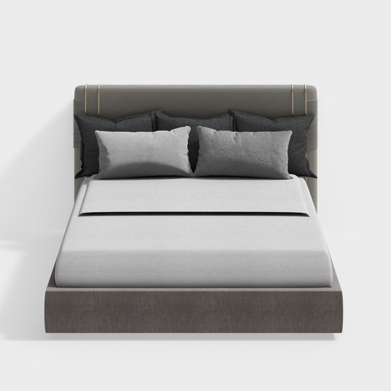 Modern Minimalist 3D Bed Model