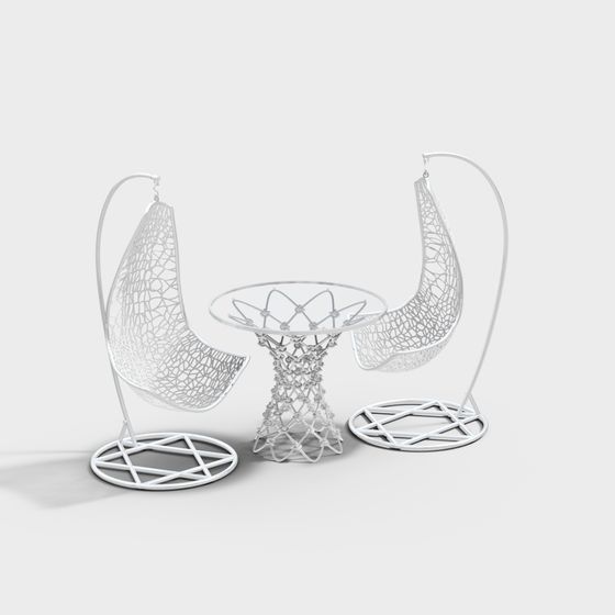 Stylish Minimalist 3D Chair Set with Hanging Chairs