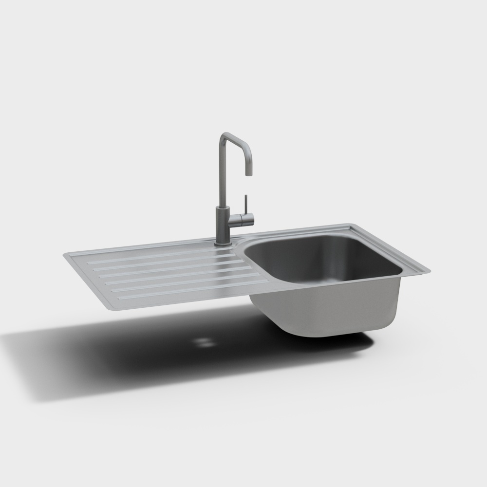 Modern sink vegetable basin left flat