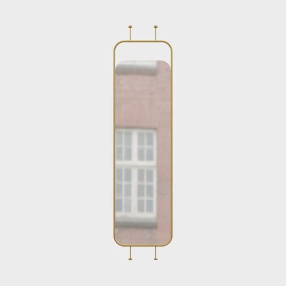 Elegant Gold Framed Long Mirror 3D model