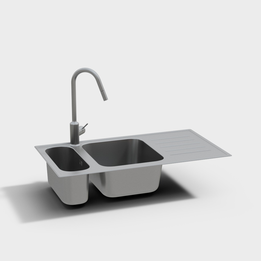 Modern washbasin and sink combination right flat and narrow