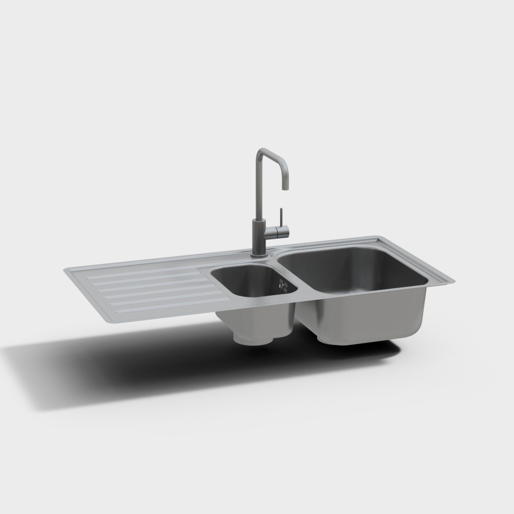 Modern sink vegetable basin left trough