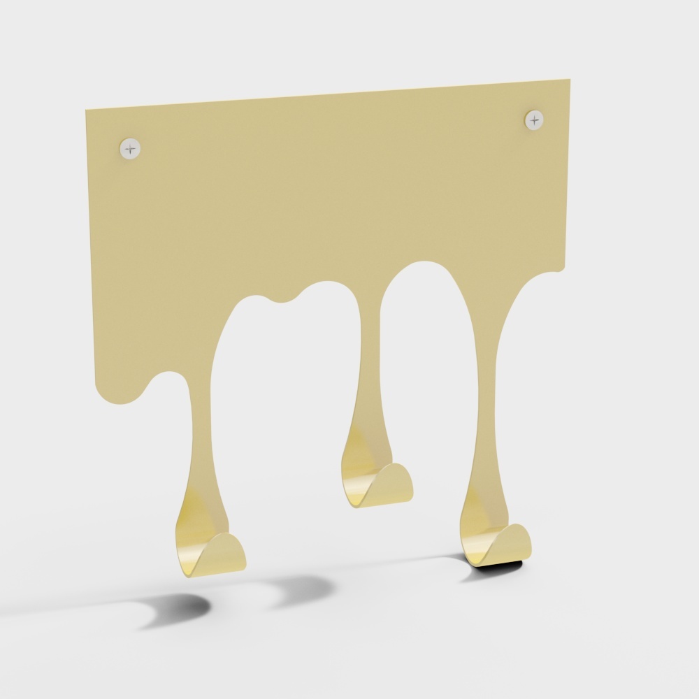 crochet à vêtements jaune