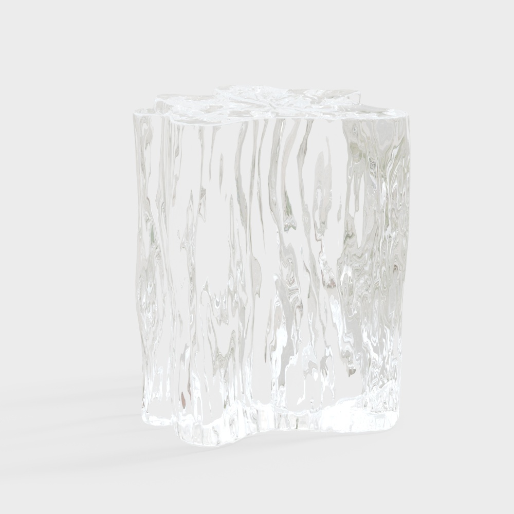 Crystal Cube 3D Model – Low-Poly Transparent Gem