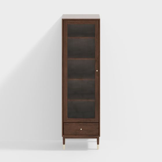 Mid-Century Display Cabinet 3D model for Modern Spaces
