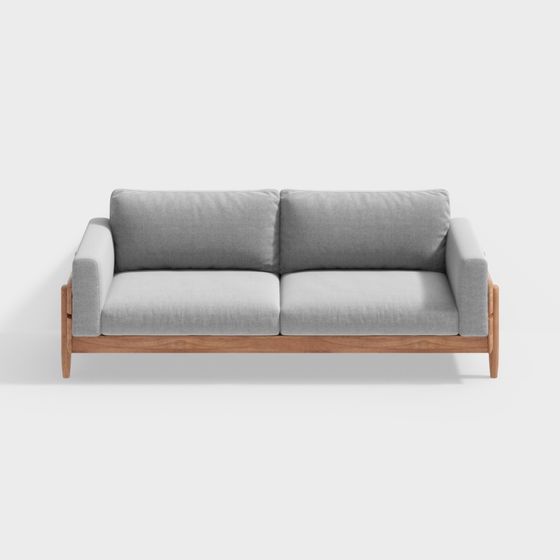 Elegant Minimalist Sofa 3D Model