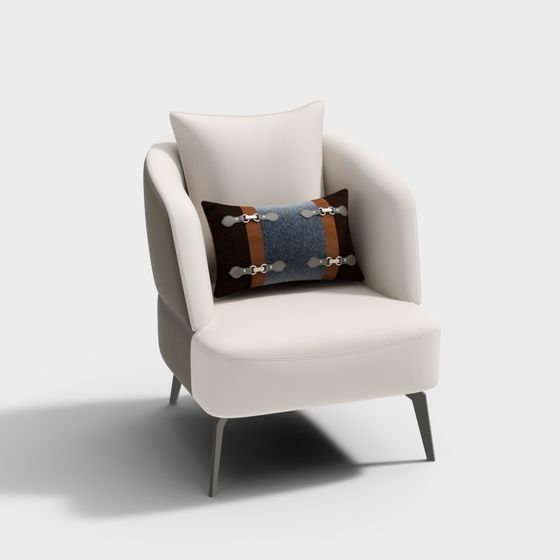 Urban Comfort Low-Poly Sofa Chair 3D model