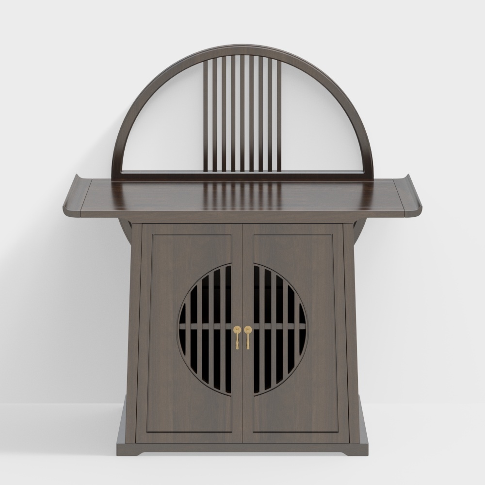 黄凱-国風-G803 玄関キャビネット-M(2)