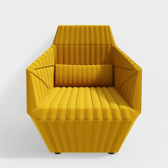 Urban Yellow Chair 3D model for Modern Spaces