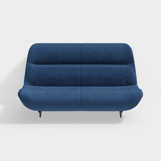 Elegant Low-Polygon Sofa 3D model for Modern Spaces