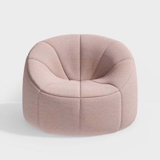 Stylish Pink Velvet Armchair 3D model for Modern Interiors
