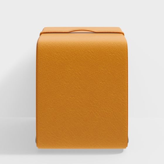 Stylish Leather Stool 3D model for Modern Design