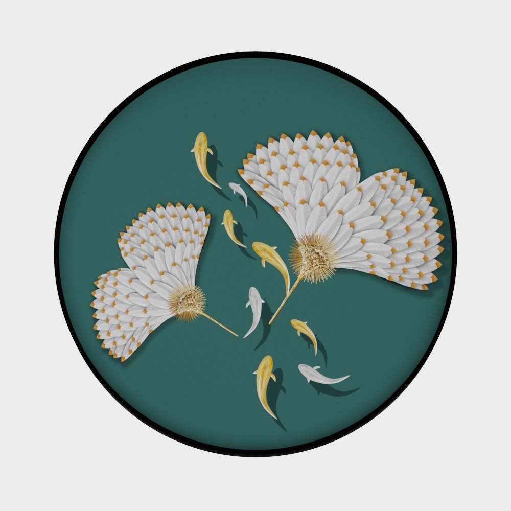 Dragonsmith Ornament - New Chinese Style - Round Decorative Painting