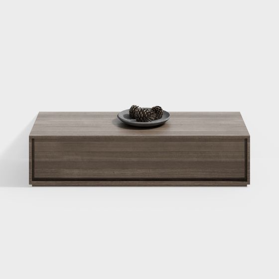 Floating Wooden Box 3D Model for Modern Aesthetics
