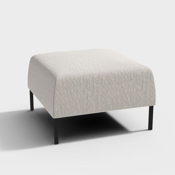 Urban Comfort Ottoman 3D model for Modern Interiors