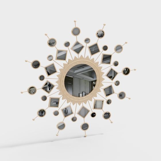 Stylish Low-Poly Mirror 3D Model