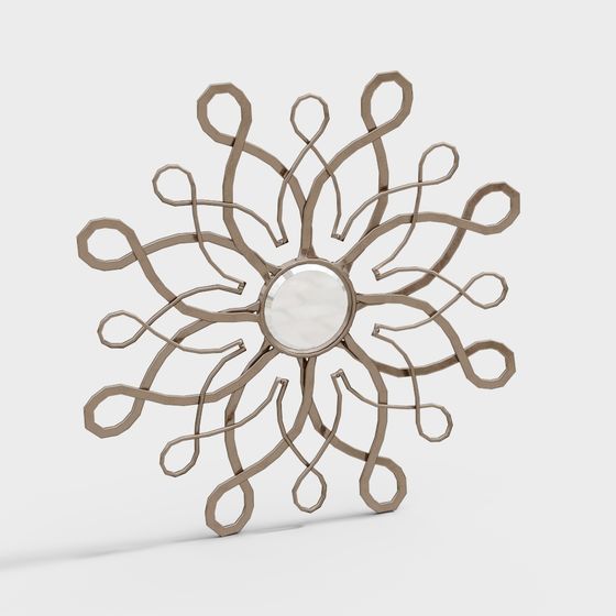 Abstract Flower Mirror 3D model