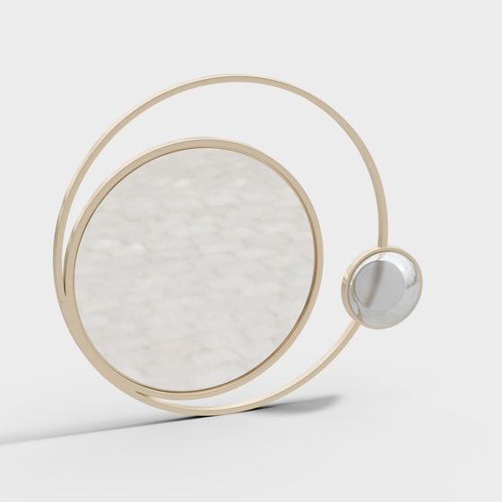 Elegant Ring and Marble Sphere 3D model